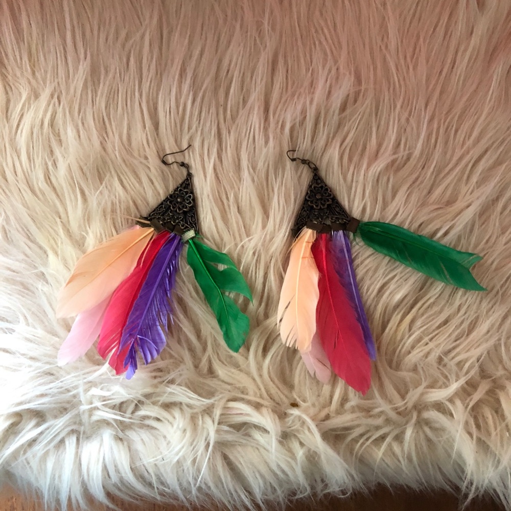 Handmade Feather Earrings